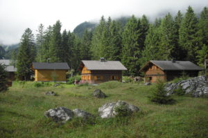 Holzhaus, Bergwald, regionales Holz